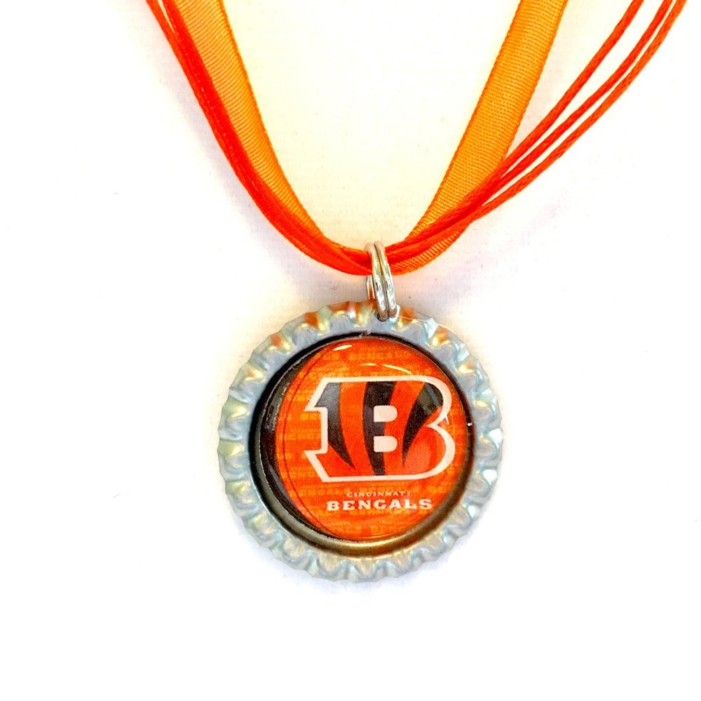 Cincinnati BENGALS Handmade Football Necklace *NEW*